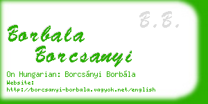 borbala borcsanyi business card